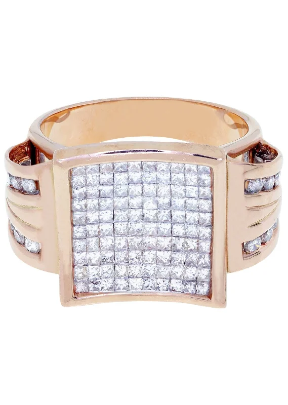 Buy More, Save More – Special Jewelry Discounts Rose Gold Mens Diamond Ring / Pinky Diamond Ring| 0.43 Carats