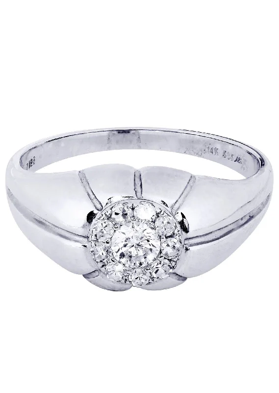 Elegant Jewelry, Exclusive Prices – Shop Now White Gold Mens Diamond Ring| 0.43 Carats| 5.79 Grams