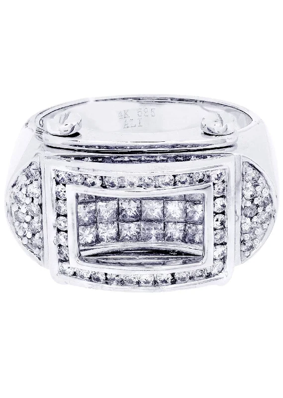 White Gold Mens Diamond Ring| 0.54 Carats| 14.84 Grams