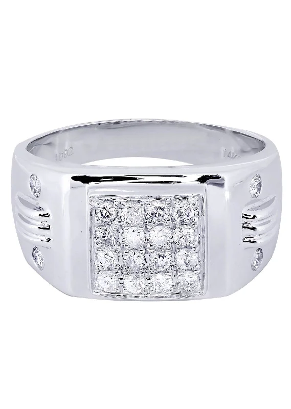 Get The Sparkle You Love At Prices You Adore White Gold Mens Diamond Ring| 0.54 Carats| 8.94 Grams