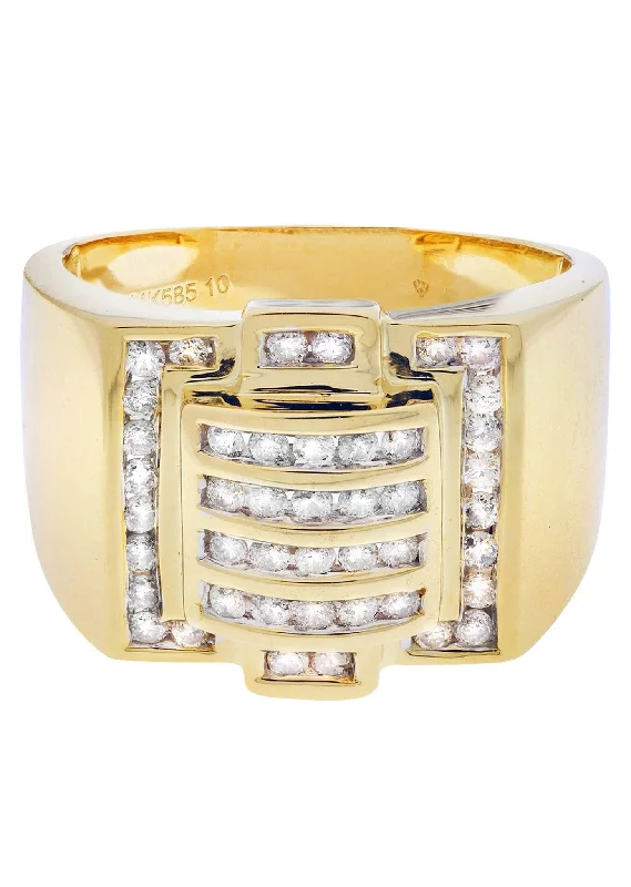 Dazzle In Elegance With Our Biggest Jewelry Sale Mens Diamond Ring / Pinky Diamond Ring| 0.77 Carats