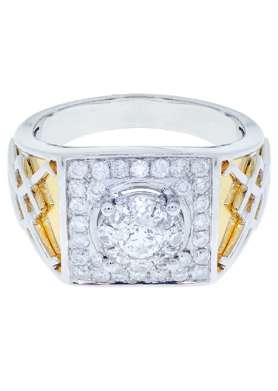 Limited-Time Offer On Elegant Jewelry Pieces White Gold Mens Diamond Ring| 0.92 Carats| 10.56 Grams