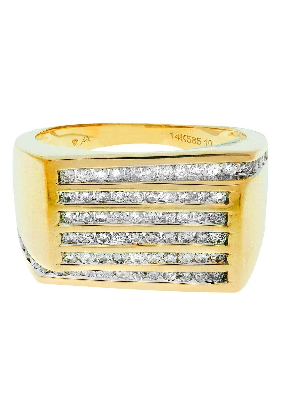 Limited-Time Jewelry Sale – Don't Miss Out On Dazzling Discounts Mens Diamond Ring / Pinky Diamond Ring| 0.96 Carats