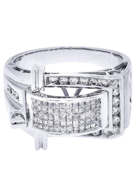 White Gold Mens Diamond Ring| 1.03 Carats| 9.72 Grams