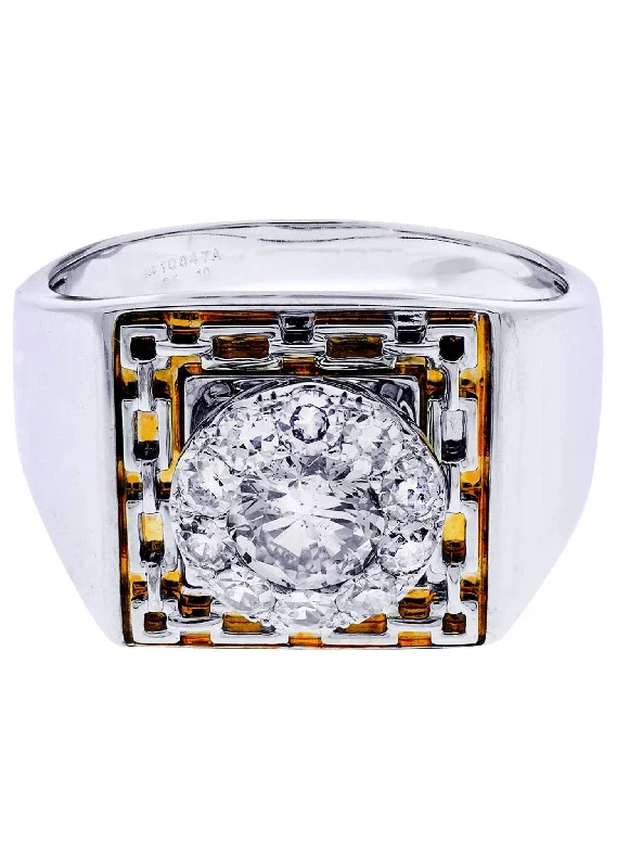 Elegant Jewelry, Exclusive Prices – Shop Now White Gold Mens Diamond Ring| 1.17 Carats| 8.24 Grams