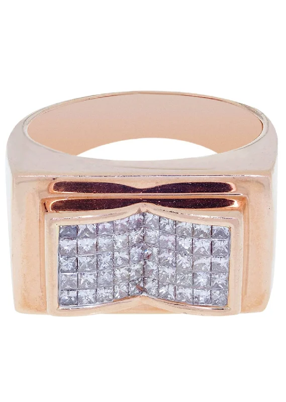 Best Jewelry Deals – Premium Quality At Exclusive Discounts Rose Gold Mens Diamond Ring / Pinky Diamond Ring| 1.2 Carats