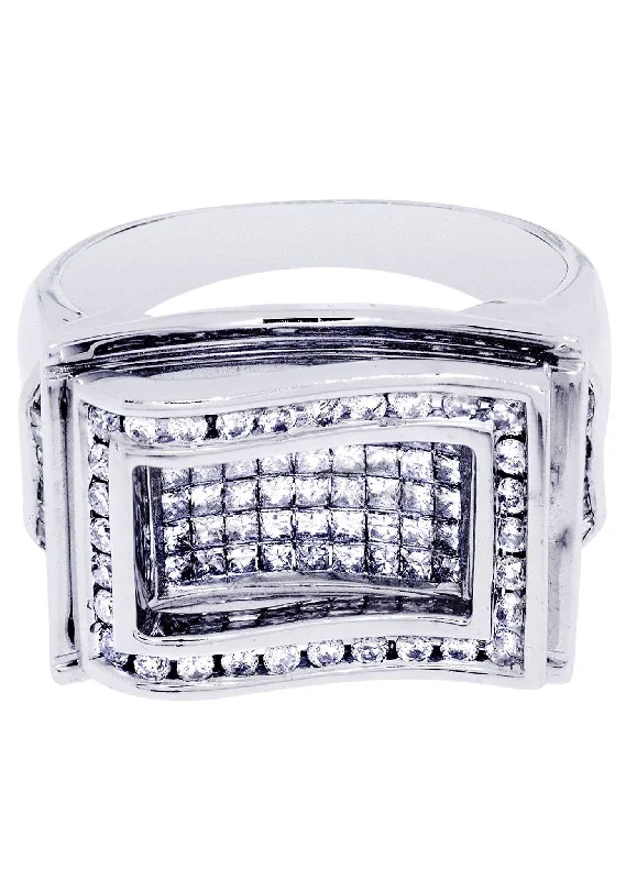 White Gold Mens Diamond Ring| 1.24 Carats| 13.19 Grams