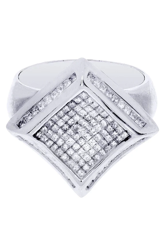 Fine Jewelry, Limited-Time Offers Available White Gold Mens Diamond Ring| 1.25 Carats| 9.6 Grams
