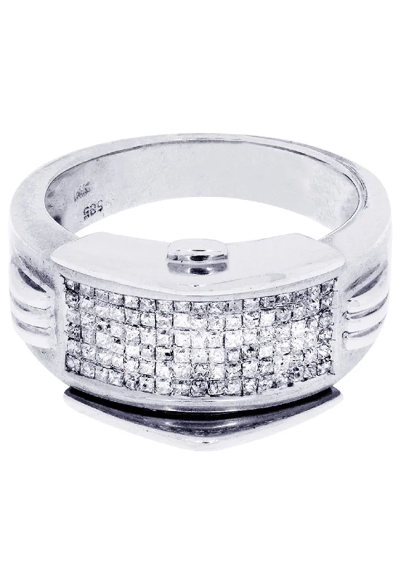 Exclusive Jewelry Sale – Grab Timeless Pieces Now White Gold Mens Diamond Ring| 1.25 Carats| 9.94 Grams