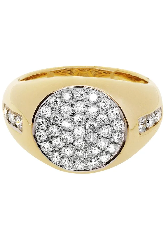 Flash Sale On Stunning Jewelry – Don't Miss Out Mens Diamond Ring / Pinky Diamond Ring| 1.31 Carats