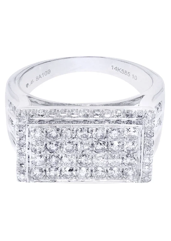Discover Unique Jewelry With Special Limited-Time Offers White Gold Mens Diamond Ring| 1.87 Carats| 10.36 Grams