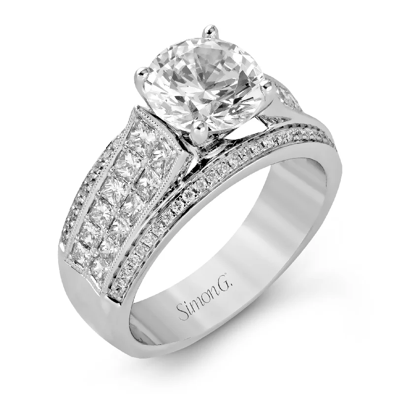 Shop Signature Jewelry Styles At Exclusive Prices Round-Cut Simon-Set Engagement Ring In 18k Gold With Diamonds