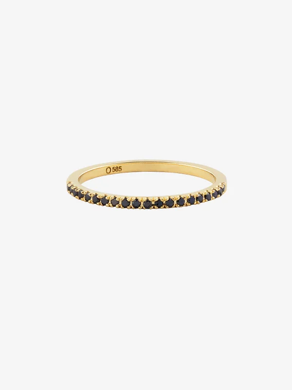 Shop Signature Jewelry Styles At Exclusive Prices Black Eternity 0.12 14K Gold, Whitegold or Rosegold Ring w. Diamonds