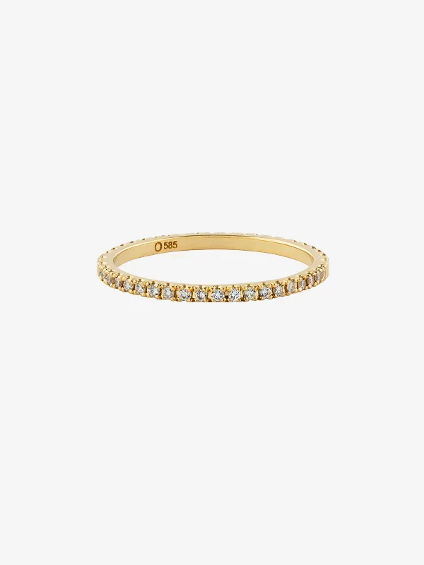 Luxury Jewelry Without The Luxury Price Tag Full Eternity 0.25 14K Gold, Whitegold or Rosegold Ring w. Diamonds