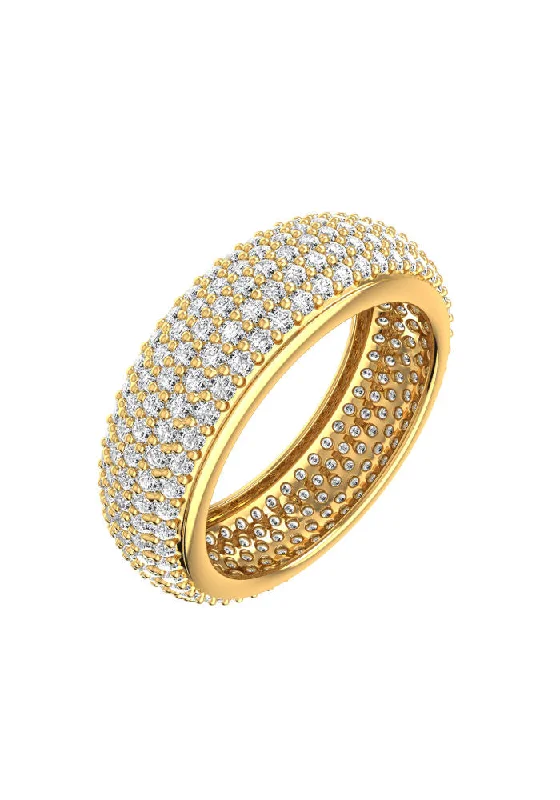 Everyday Jewelry Essentials Now On Sale Grand Pave 18K Gold Ring w. Lab-Grown Diamond