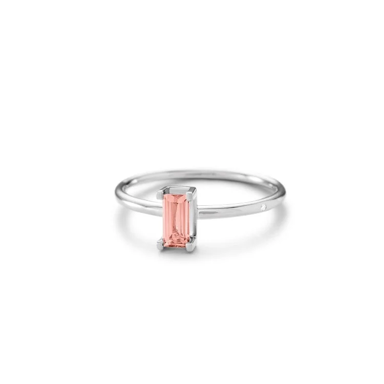 Limited-Time Offer On Elegant Jewelry Pieces Nord Pink S Turned 18K Whitegold Ring w. Tourmaline & Diamond Limited-Time Offer On Elegant Jewelry Pieces Nord Pink S Turned 18K Whitegold Ring w. Tourmaline & Diamond