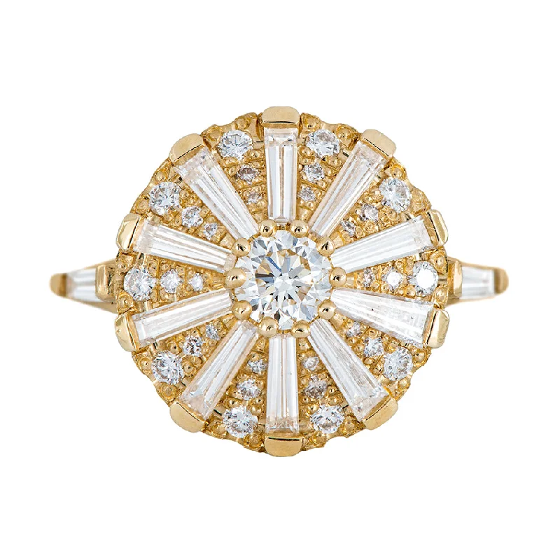 Jewelry Clearance Event – Last Chance For Stunning Deals Round Engagement Ring with Long Tapered Baguette Diamonds // the Sun Temple Ring Jewelry Clearance Event – Last Chance For Stunning Deals Round Engagement Ring with Long Tapered Baguette Diamonds // the Sun Temple Ring