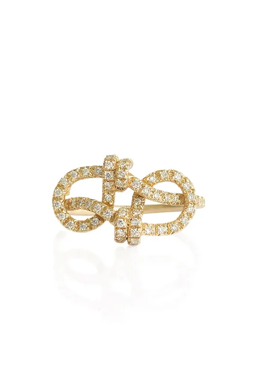 Flash Sale On Exquisite Jewelry – Don't Miss Out Big Knot 18K Gold Ring w. Diamonds Flash Sale On Exquisite Jewelry – Don't Miss Out Big Knot 18K Gold Ring w. Diamonds