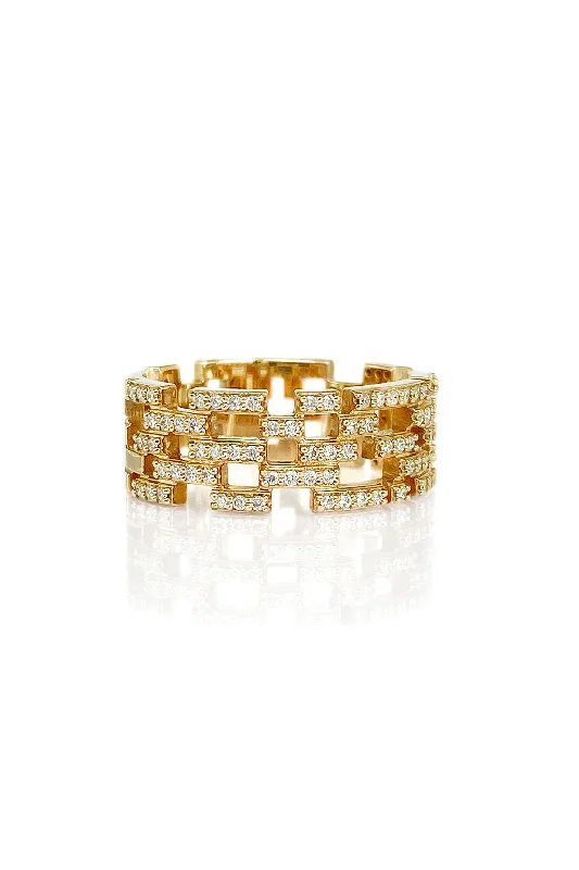 Special Deals On Handcrafted And Designer Jewelry Middle Brick 18K Gold Ring w. Diamonds Special Deals On Handcrafted And Designer Jewelry Middle Brick 18K Gold Ring w. Diamonds