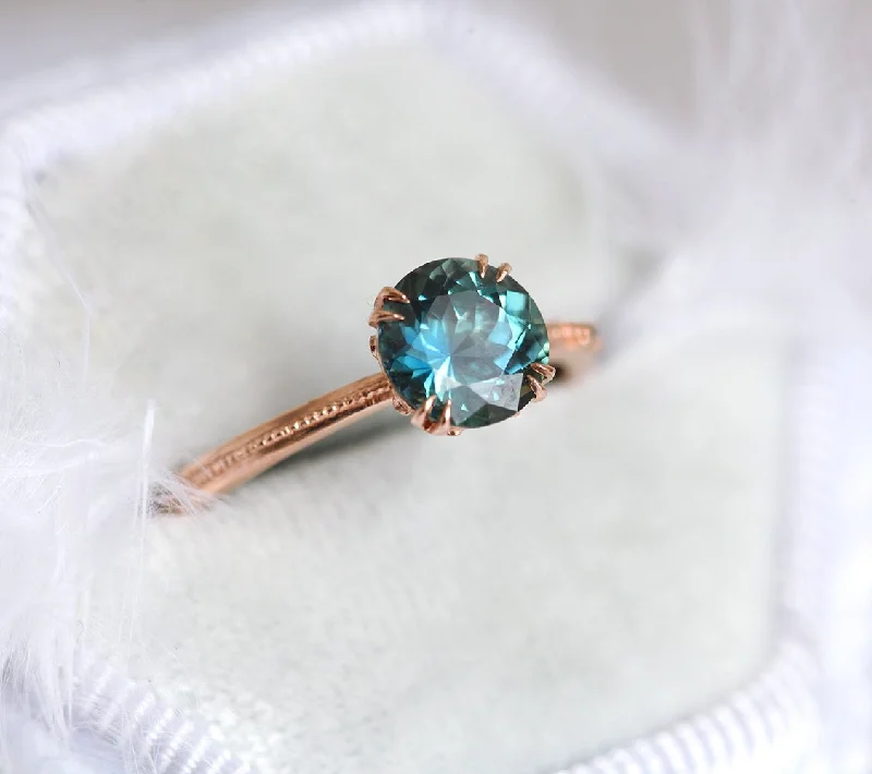 Modern Statement Jewelry For Bold Styling Julia Teal Sapphire Ring