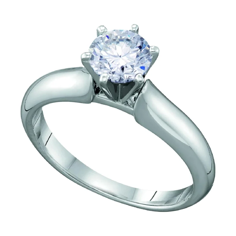 Flash Sale On Stunning Jewelry – Limited Stock Available Signature Certificate 1/2 CTW Diamond Solitaire Engagement Ring in 14KT White Gold