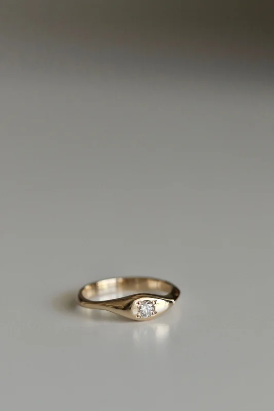 Exclusive Savings On Timeless Jewelry Pieces Brenna White 18K Gold Ring w. Diamond