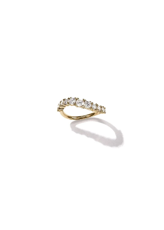 Elysia Serenade Grande 14k Gold Ring w. Diamonds