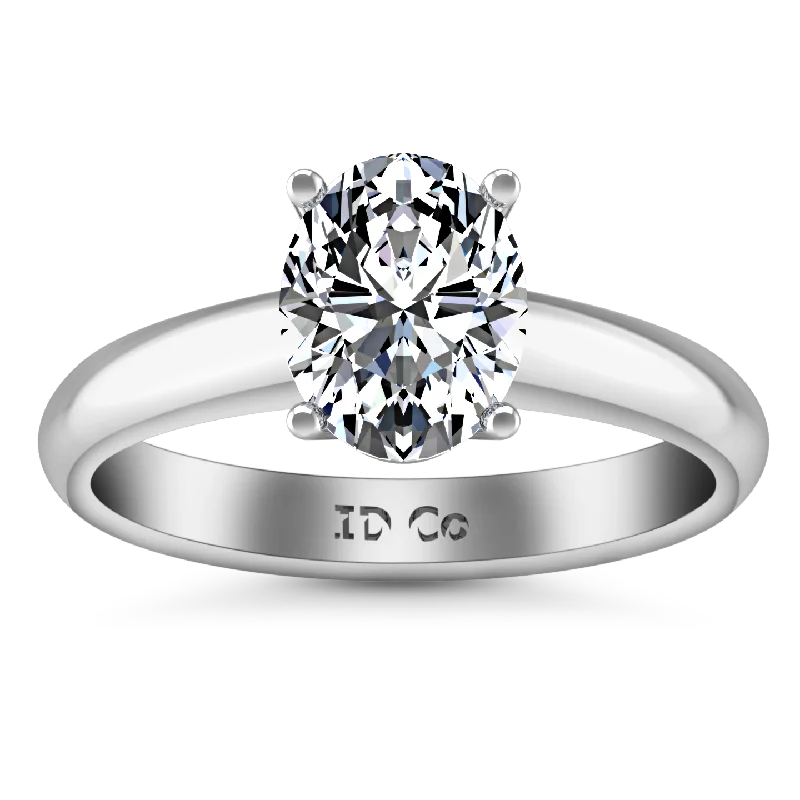 Solitaire Engagement Ring Daniela 14K White Gold