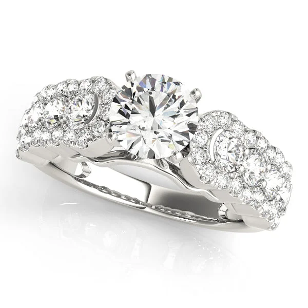 Celebrate With Sparkle – Jewelry Sale Now Live Three Row Round Diamond Engagement Mounting