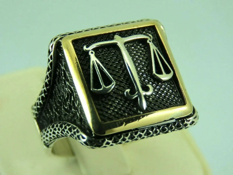 Chic, Trendy, And Affordable Jewelry Sale Turkish Handmade Jewelry 925 Sterling Silver Scales Design Mens Rings