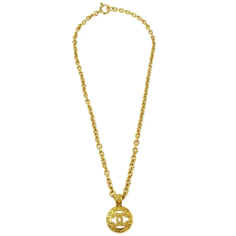 Chanel 1994 Filigree Cutout CC Necklace