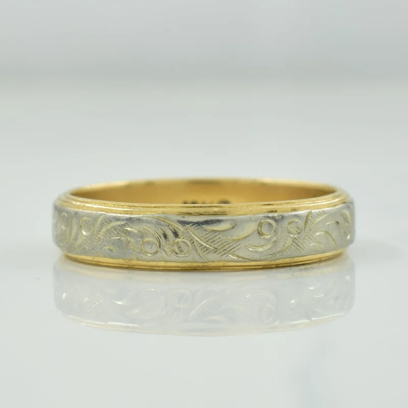 Discounted Jewelry For A Glamorous Look 10k Two Tone Gold Band | SZ 11 |