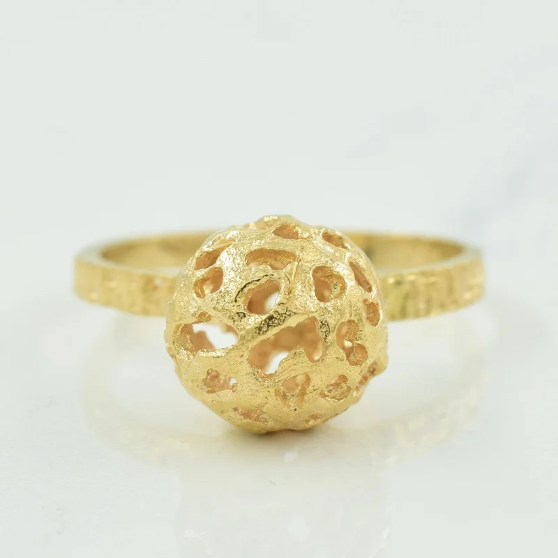 Exclusive Jewelry Sale – Sparkle For Less 10k Yellow Gold Ball Ring | SZ 6 |
