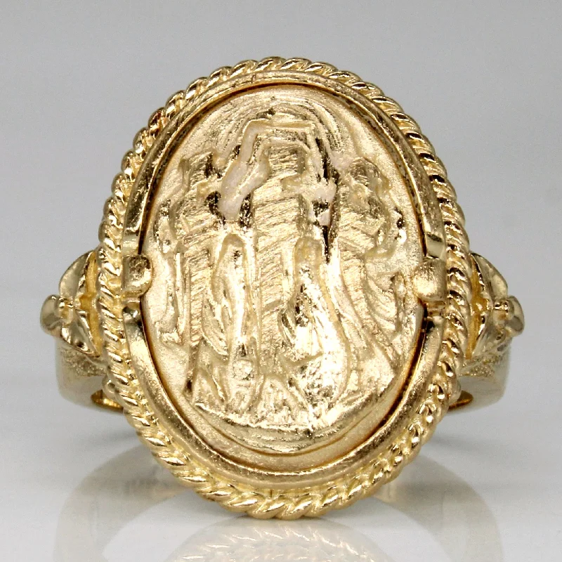 Celebrate Every Occasion With Sparkling Savings 10k Yellow Gold Signet Ring | SZ 6.25 |