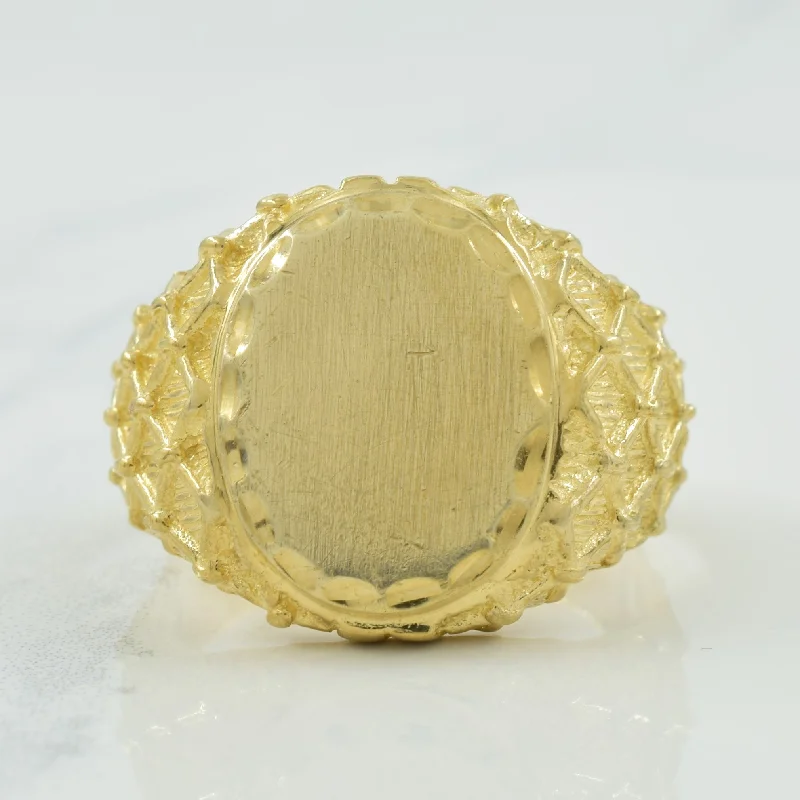 Grab Stylish Jewelry Before The Sale Ends 10k Yellow Gold Signet Ring | SZ 10 |