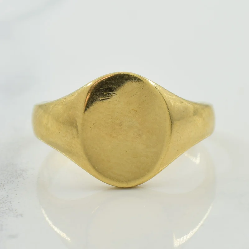 Modern Jewelry At Exclusive Discounts – Shop Today 10k Yellow Gold Signet Ring | SZ 5 |