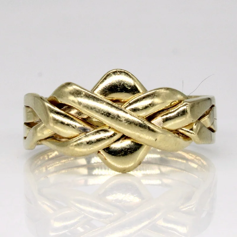 Elegant Rose Gold Jewelry For A Stylish Touch 10k Yellow Gold Solved Puzzle Ring | SZ 10.25 |