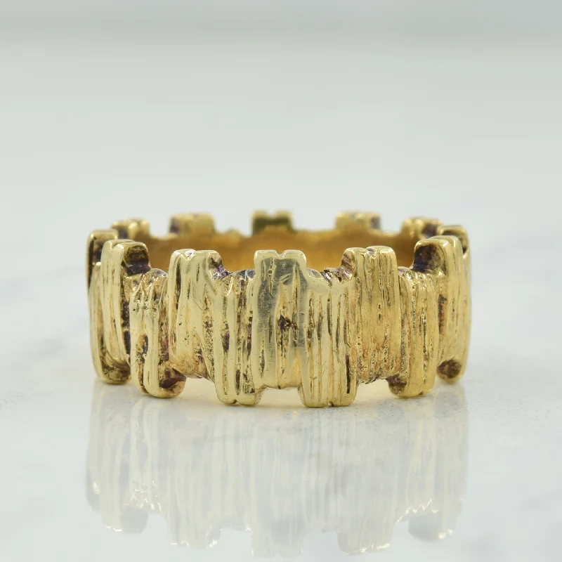 Timeless Jewelry At Special Discount Rates 10k Yellow Gold Textured Ring | SZ 6.25 |