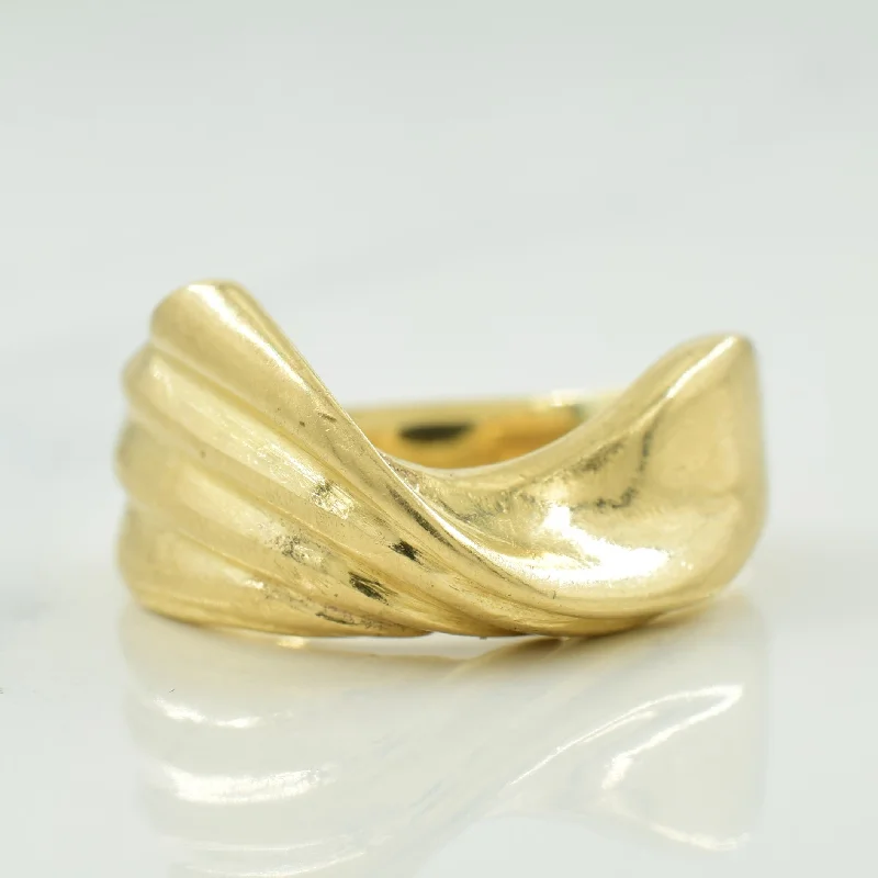 High-Quality Jewelry At A Fraction Of The Cost 10k Yellow Gold Wave Ring | SZ 6.5 |
