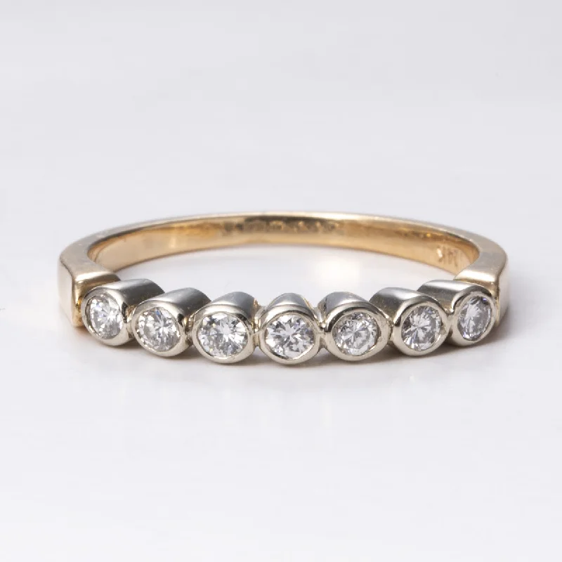 Elegant Jewelry At Unbeatable Prices – Shop Today 14k Yellow and White Gold Diamond Band | 0.21 ctw | Sz 6