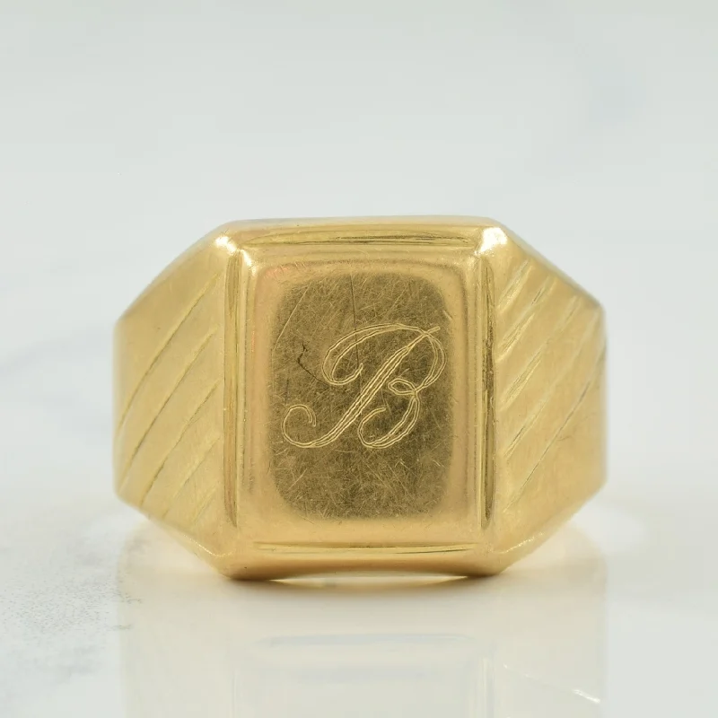 Premium Jewelry At Special Low Prices For A Limited Time 14k Yellow Gold 'B' Initial Ring | SZ 10 |