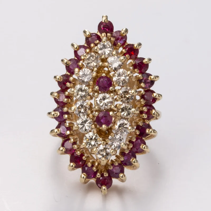Unique Jewelry Designs Now At Discounted Rates Marquise Shaped Cage  Raised Cocktail 14k Ring | 2.92 ctw, 1.69ctw | Sz 6