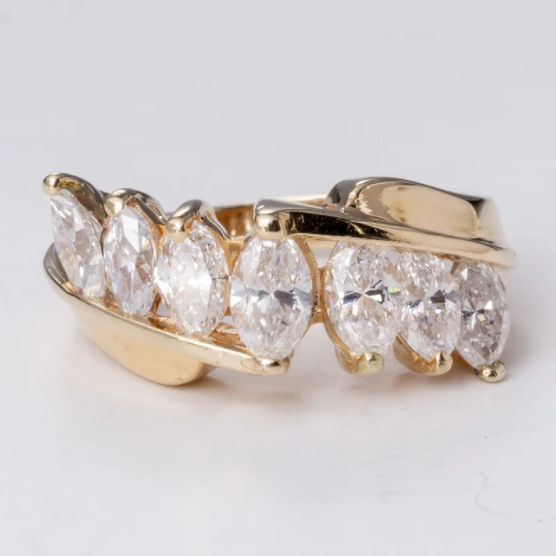 Buy More, Save More On Stunning Jewelry Designs Marquise Diamond Bypass 14k Yellow Gold Ring | 1.60 ctw | SZ 5 Buy More, Save More On Stunning Jewelry Designs Marquise Diamond Bypass 14k Yellow Gold Ring | 1.60 ctw | SZ 5