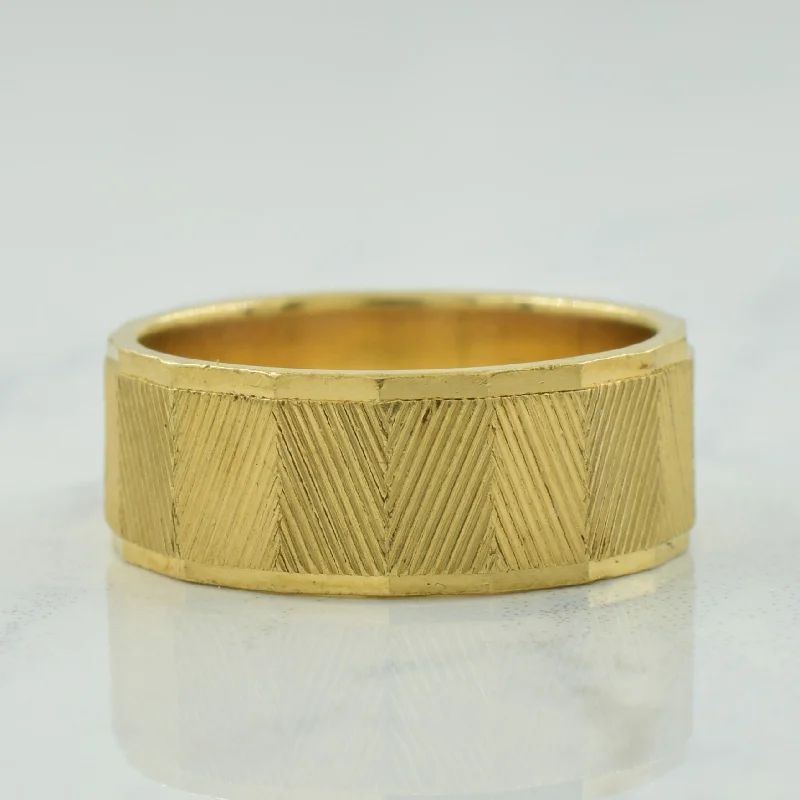 Luxury Jewelry At Unbeatable Discounts 14k Yellow Gold Textured Band | SZ 5.75 |