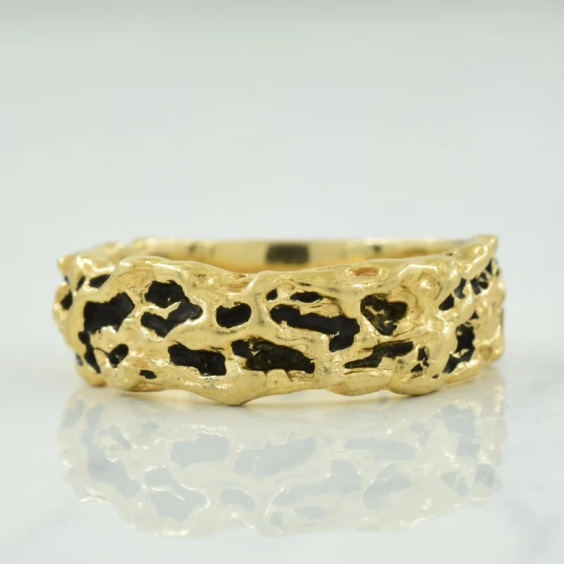 Chic And Stylish Jewelry At Exclusive Prices 14k Yellow Gold Textured Ring | SZ 7.5 |