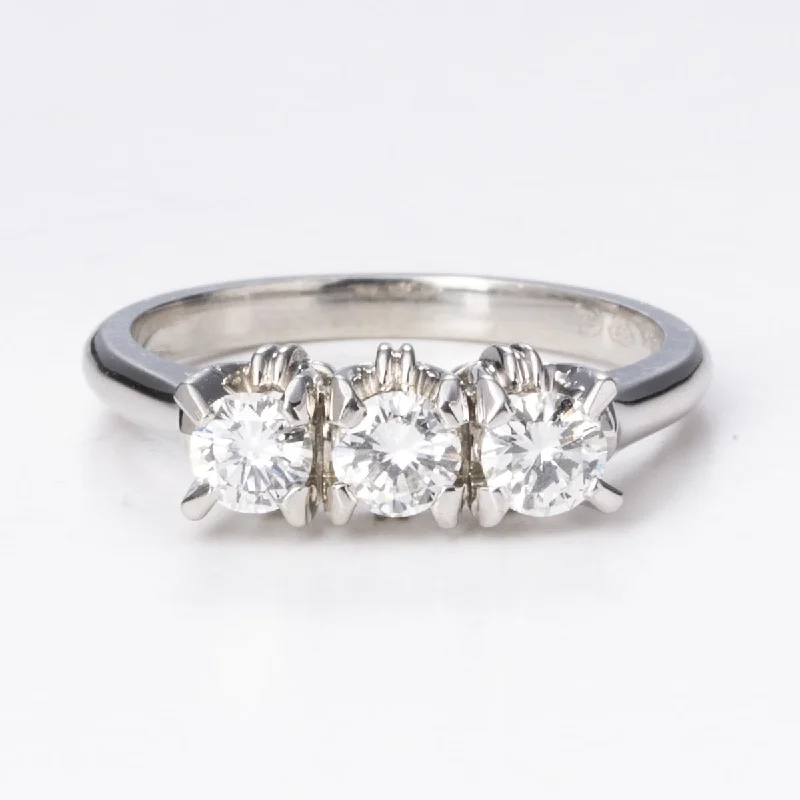 Versatile Layering Jewelry For Effortless Chic 18k White Gold Diamond Ring | 0.64ctw | Sz 6