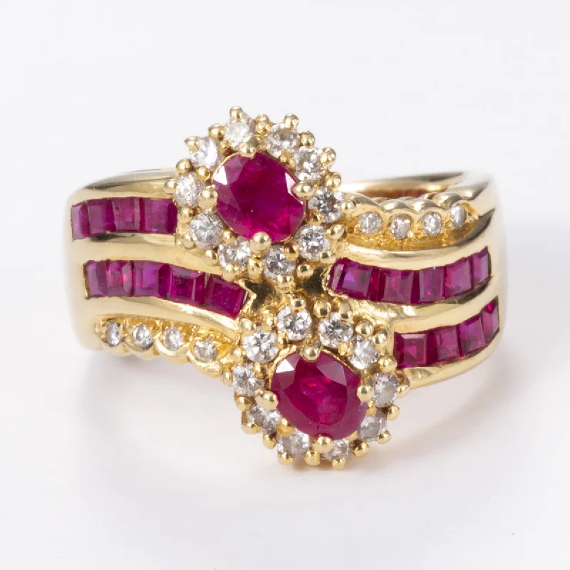 Discounted Luxury Jewelry – Shine Without The Splurge 18k Ruby and Diamond Ring | 2.05 ctw, 0.45 ctw | Sz 7.5 Discounted Luxury Jewelry – Shine Without The Splurge 18k Ruby and Diamond Ring | 2.05 ctw, 0.45 ctw | Sz 7.5