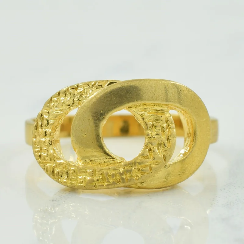 Huge Savings On Timeless Jewelry Collections 18k Yellow Gold Double Loop Ring | SZ 7.25 |
