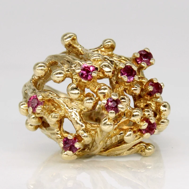 The Perfect Jewelry Piece At The Perfect Discount Abstract Ruby Cocktail Ring | 0.28ctw | SZ 3.75 |