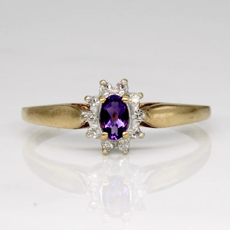 Bestselling Jewelry Now On Sale – Elevate Your Look Amethyst & Diamond Halo Ring | 0.16ct, 0.05ctw | SZ 9.75 |